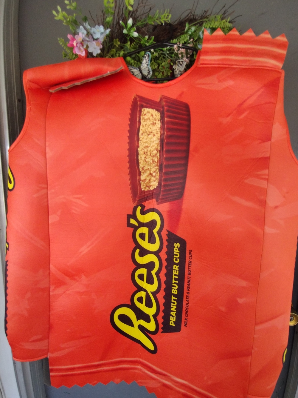 Reese's Peanut Butter Cup Costume - Bright Orange Candy Logo